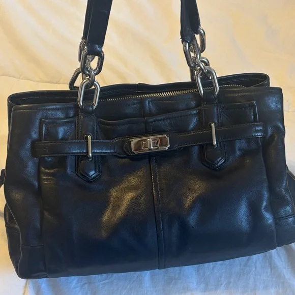 Coach Chelsea Jayden black Leather Handbag - Picture 6 of 7